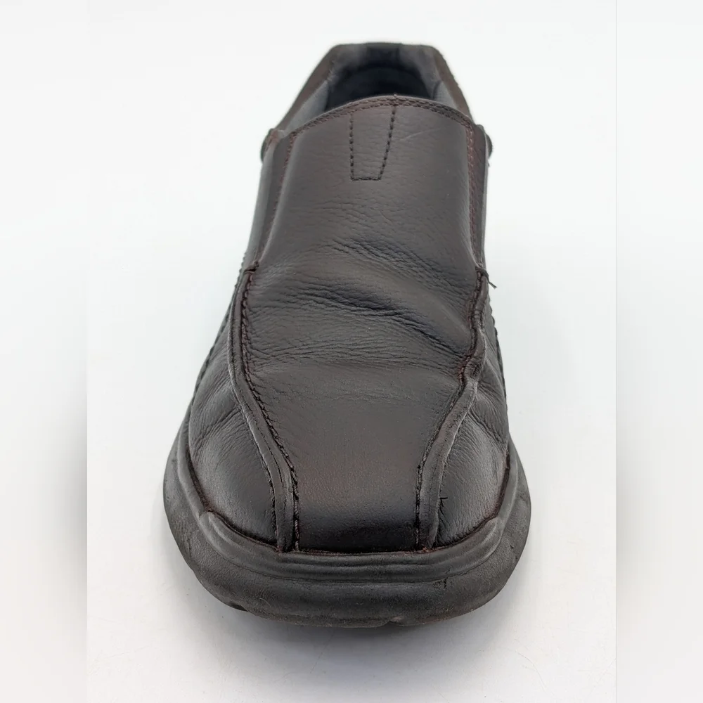 Clarks Cotrell Step Slip-On Men's Sz 11.5M Brown Oily Leather Loafers Ortholite®